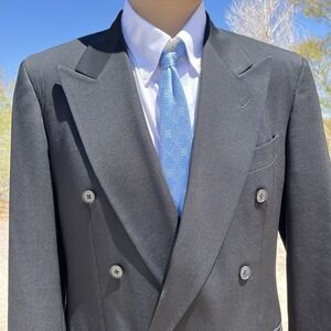 Ted Lapidus double breasted made in Italy Men (40) formal business‎ black blazer